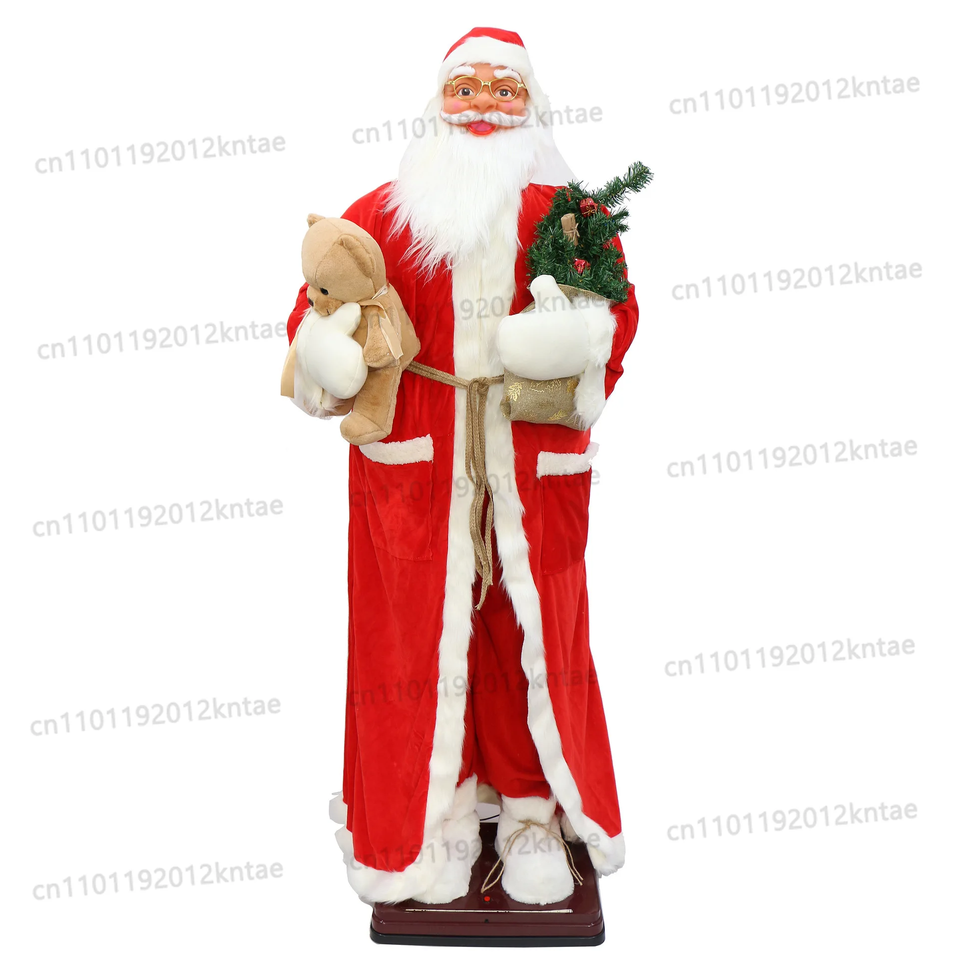 Retail Santa Claus Red Dancing Santa Claus Anti- Fall Christmas Decorations 180cm Big Standing Santa Claus