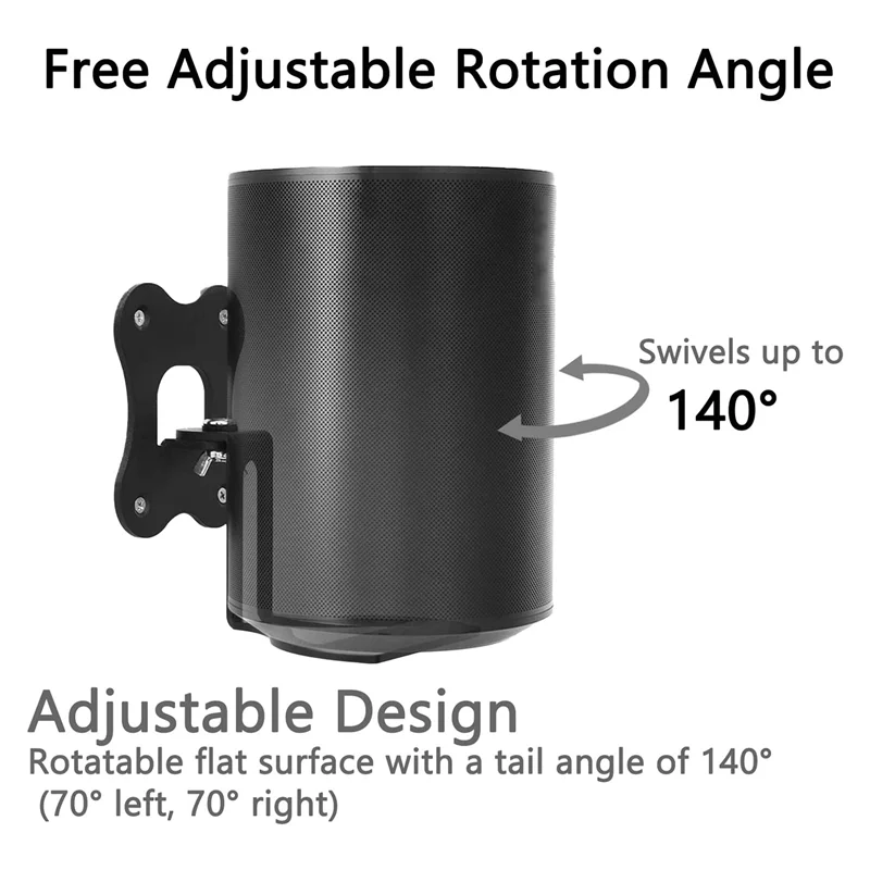 Support mural en métal pour haut-parleur sans fil macos Era 100, support mural réglable pour macos Era 100, noir