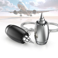 New Metal Aircraft Engine Keychain Mini Jet Engine Car Bag Decorative Pendant Military Fan Aviation Academy Graduation Souvenir