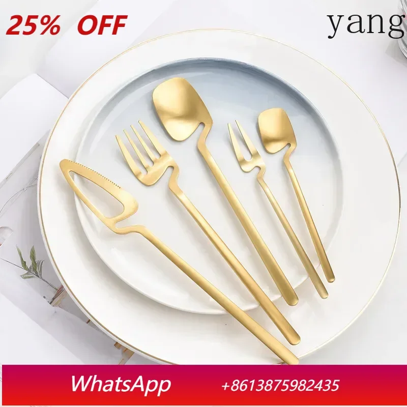 

4pcs Rainbow Dining Spoon Fork Table Set Home Kitchen Table Decor Cutlery Sets Ice Cream Desserts Soup Coffee Use Kitchen Tools