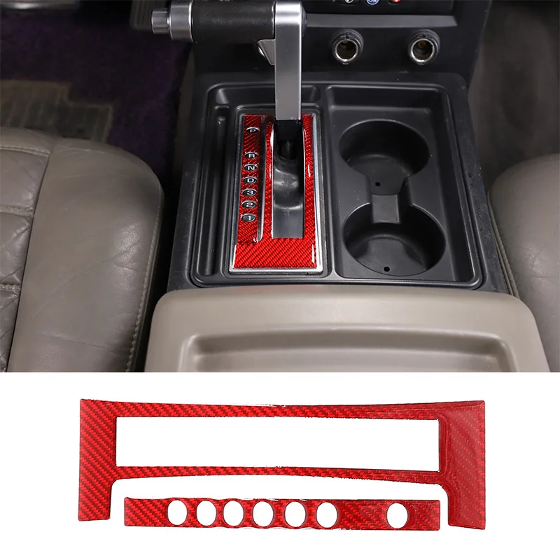 

For Hummer H2 2003-2007 soft carbon fiber car central control gear panel decoration sticker interior molding accessories