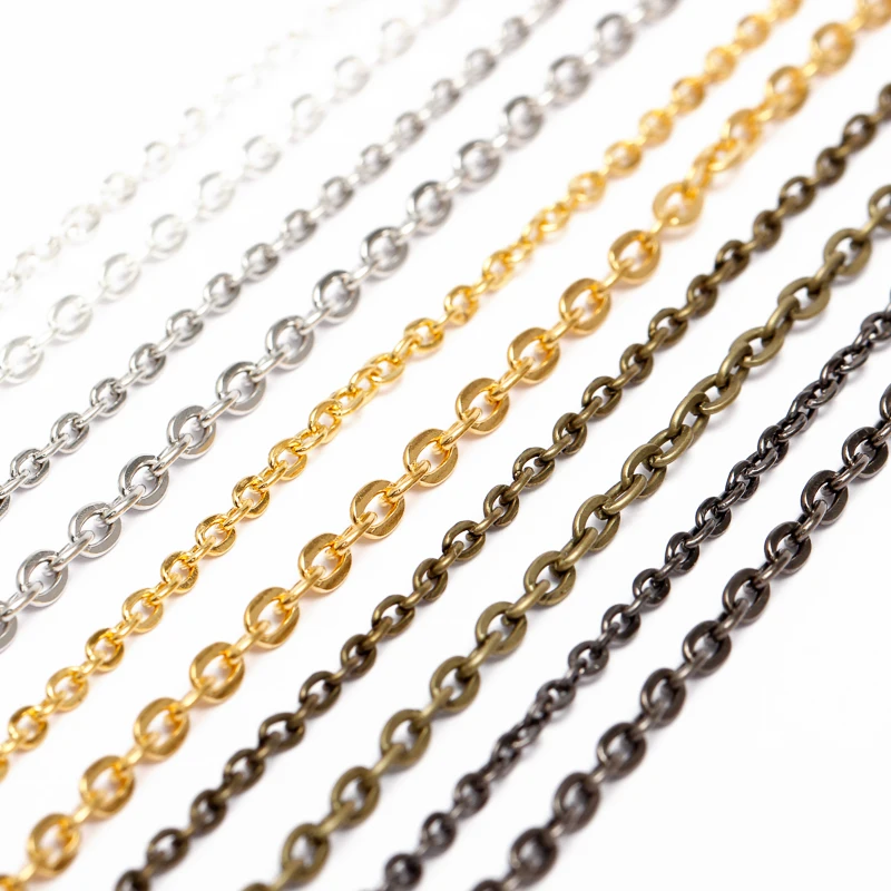 5 Meters O-link Chain Multi-Color Metal Chains Necklace Chains Bulk for Jewelry Making DIY Necklace Bracelet Jewelry Findings