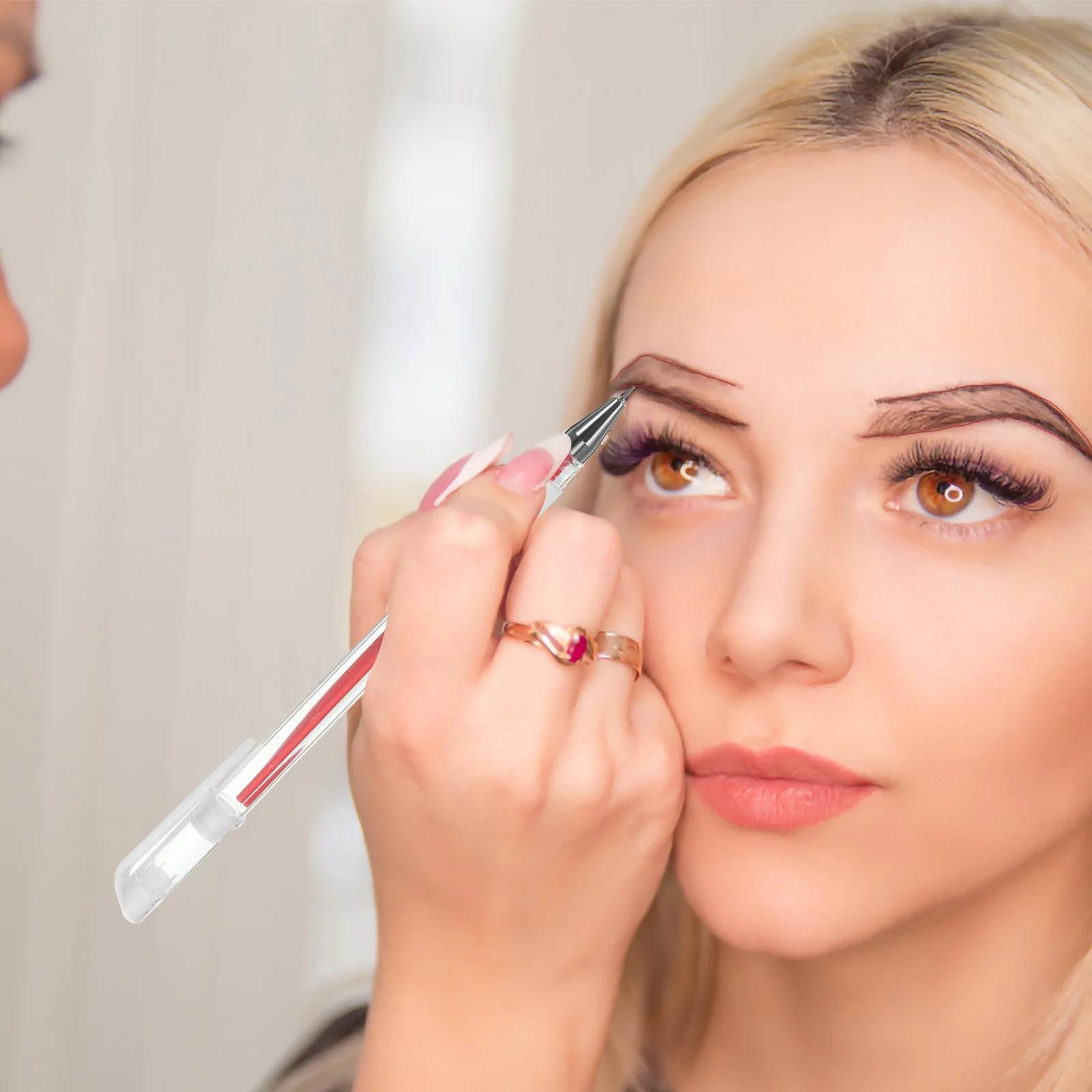 

3 Pcs Body Pens for Skin Brow Mapping Marker Eyebrow Guide Tool Marking Drawing