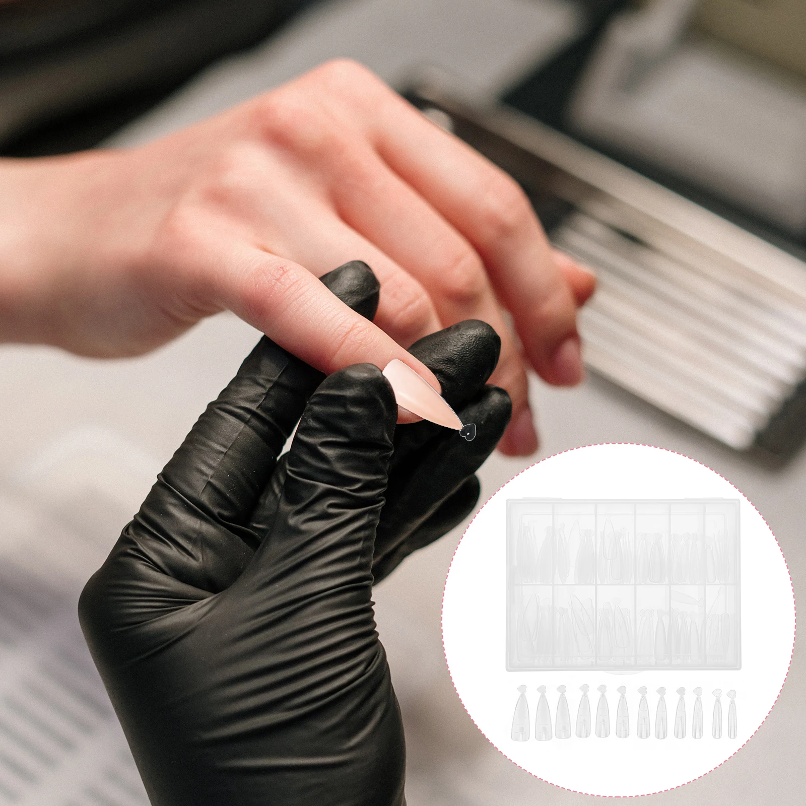 

120 Pcs Fake Nails Extended Artificial Tips Full Cover False Transparent Forms