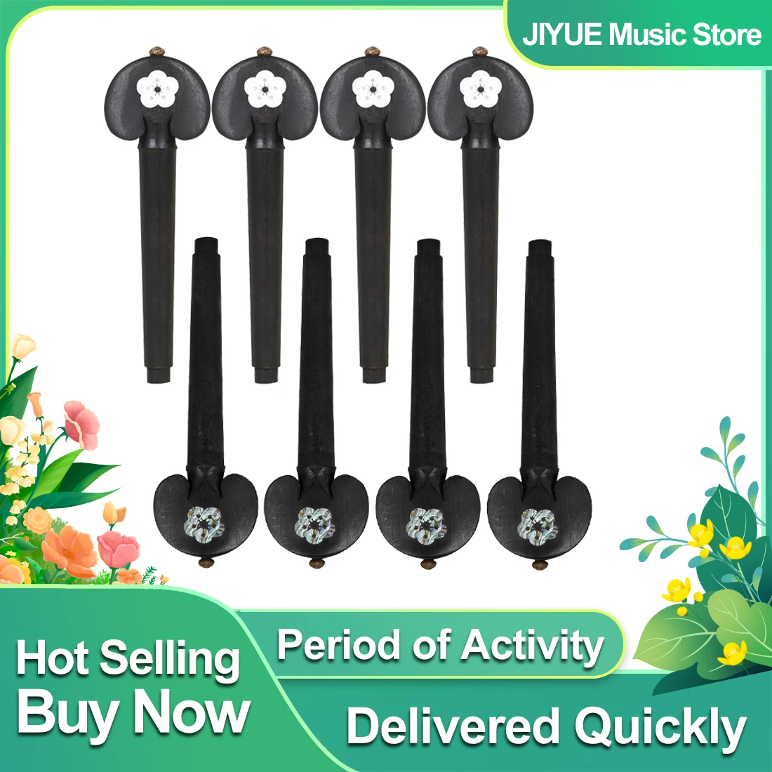 

4 шт. универсальные струнные валы для виолончели, белая ракушка из морского ушка, ракушка из черного дерева, резьба ручной работы, струнные валы, аксессуары для виолончели