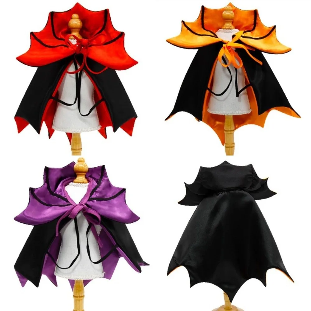

Bat Transformation Halloween Pet Costume Stand-collar Adjustable Small Dog Knight Cape Easy To Wear Soft Fabric Kitten Dress