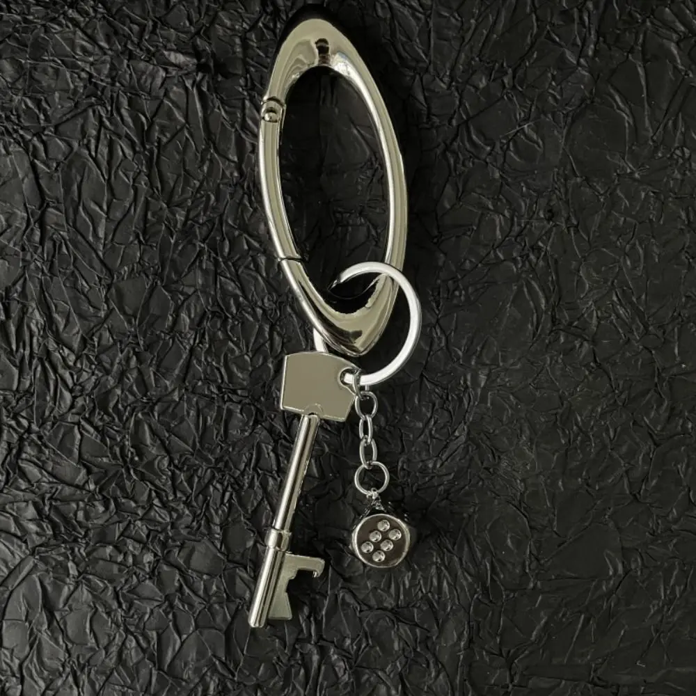 

Alloy Black Billiards Keychain Backpack Hanging Hiphop Black 8 Backpack Pendant Handmade Multi Element Hiking Buckle Keychain