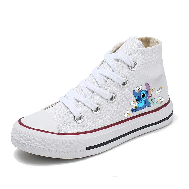 Girl Kids Boys Kids Canvas Shoes Casual sneakers  Cartoon Lilo Stitch Sport Shoes Children Fashion Print Shoes Boys Tennis  1053