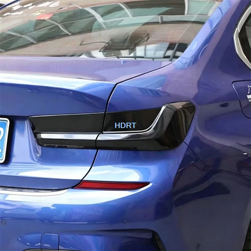 For BMW 3 Series i3 G20 2020 + Car Style Tail Light Shell Rear Fog Lamp Cover Protector Decoration Accessories Exterior Sticker