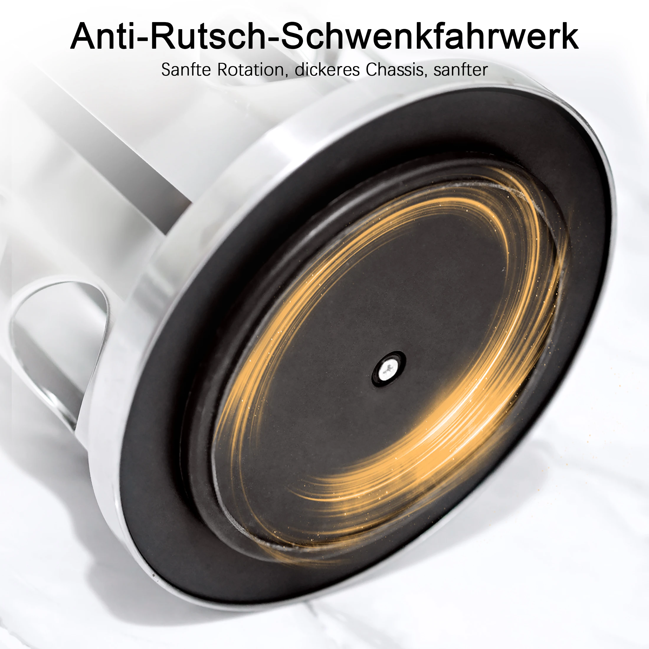 SIAZIH Drehbares Gewürzregal-Set mit 12/20 luftdichten 100ml Gewürzgläsern aus Glas mit Deckeln und Etiketten 360 ° Edelstahl-Gewürzorganizer für die Küchenarbeitsplatte, Gewürzhalter, Küchenlagerung & -organisation | Küchenregal | Gewürz-Organizer – Detail 5