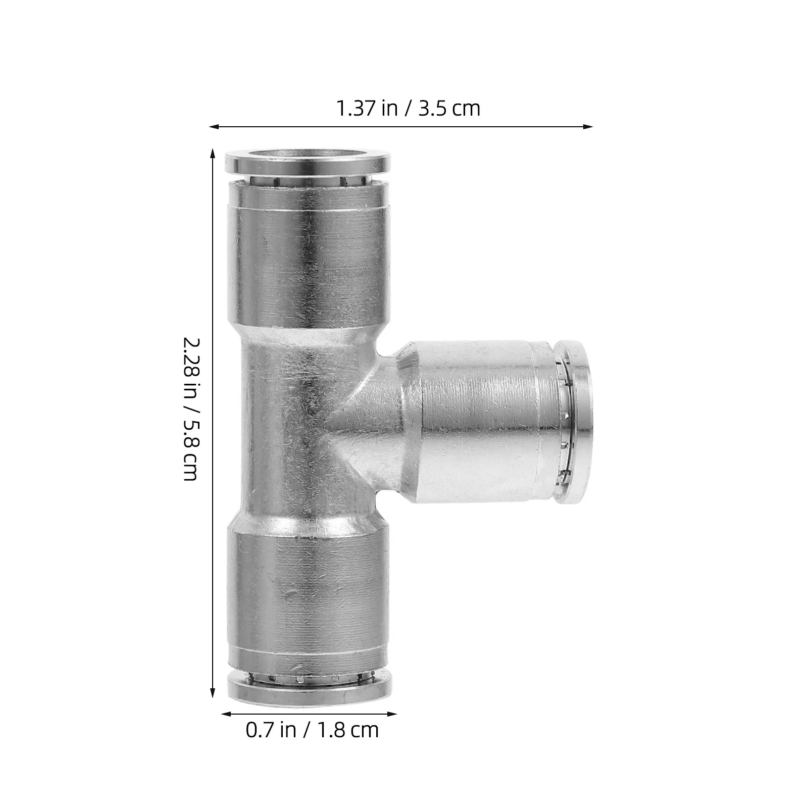 2pcs Copper Air Hose Fittings Tee Shape Quick Connect Pneumatic Connectors Three Way Joint For Air Hose Connection Replacement - view 5