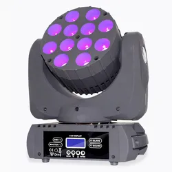 12x12W z zoomem do mycia wiązka LED ruchoma głowica światło do klubu nocnego DMX oświetlenie na imprezę pokaz świateł efekt oświetlenia scenicznego ślubnej Disco DJ