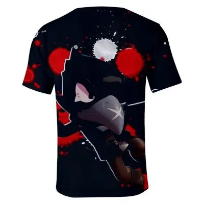 Camiseta de Juego de Anime para niños y niñas, ropa de verano para niños, moda linda, Crow Spike, 3d, Tops, ropa para adolescentes