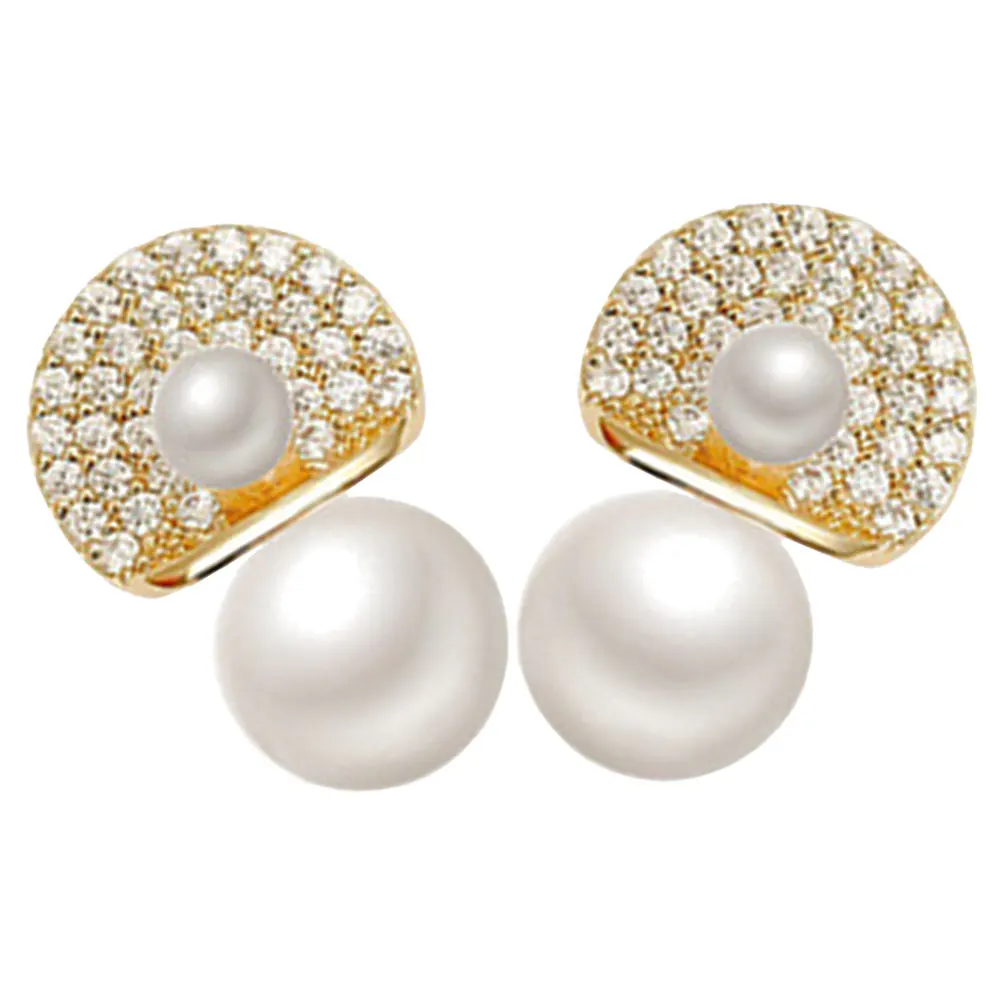 

Pearl Ear Stud Earrings Women Lightweight Safe Craftsmanship Simulation Pearl Jewelry Party Wedding Accessories
