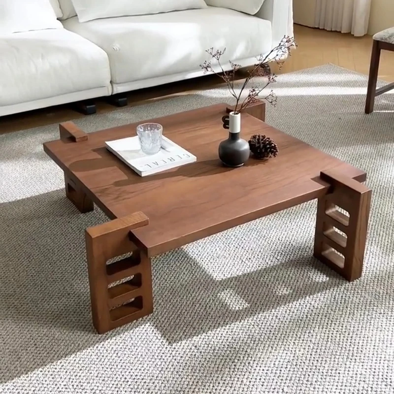 X-S Medieval black walnut coffee table home living room modern simple light luxury solid wood HG