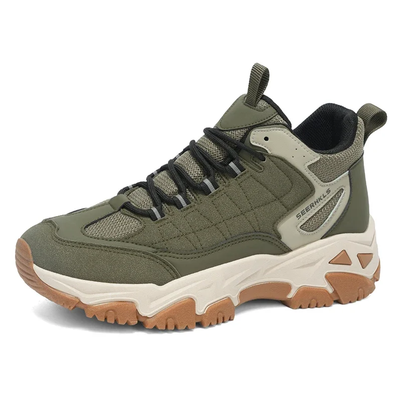 

High Quality Men's Hiking Shoes Outdoor Hunting Trekking Boots Mesh Breathable Mountain Climbing Sneakers Lightweight Green