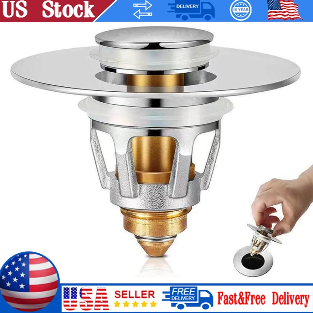 

1 шт. Новый универсальный сливной фильтр-заглушка для раковины, выдвижной, с функцией легкого отсоединения, с сеткой для улавливания волос, для ванной комнаты, сливной фильтр-волшебник