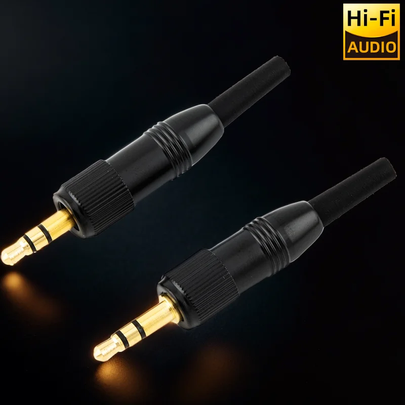 ■   5 قطعة أسود 3.5 مللي متر ستيريو المسمار قفل الصوت قفل موصل ل Sennheiser سوني نادي Audio2000s D11 Mic قطع الغيار محول القابس