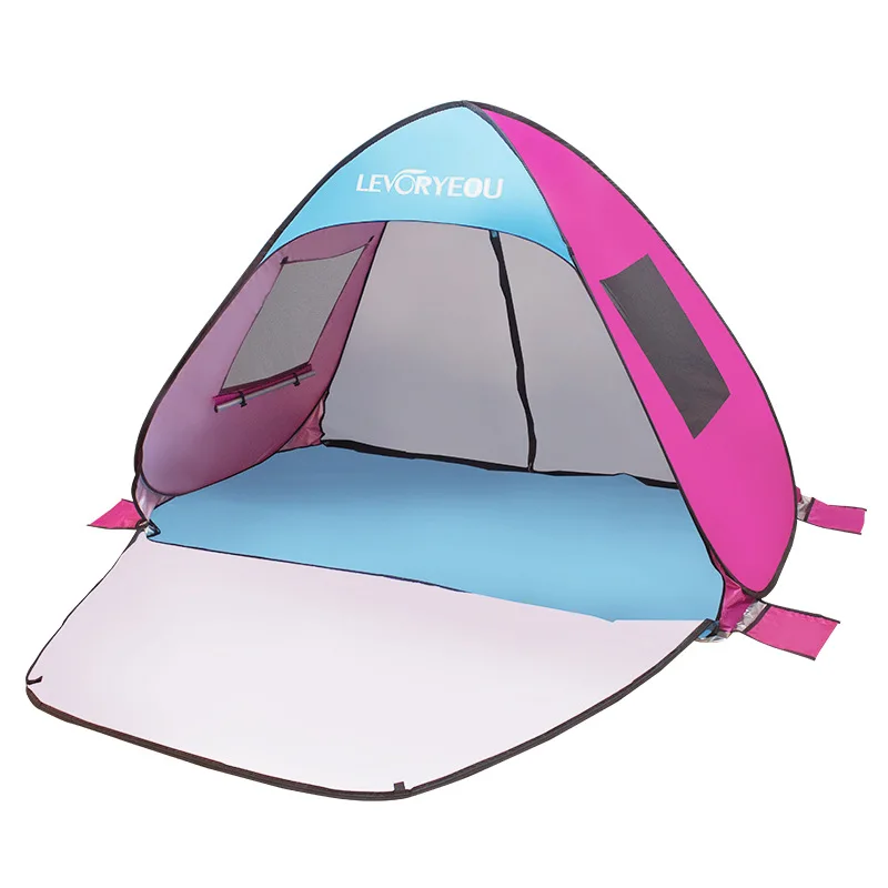 

UPF 50+ Easy Pop-up 3-4 Person Beach Tent, Sports Umbrella, Instant Shade Shelter Tent, Sunshade Umbrella