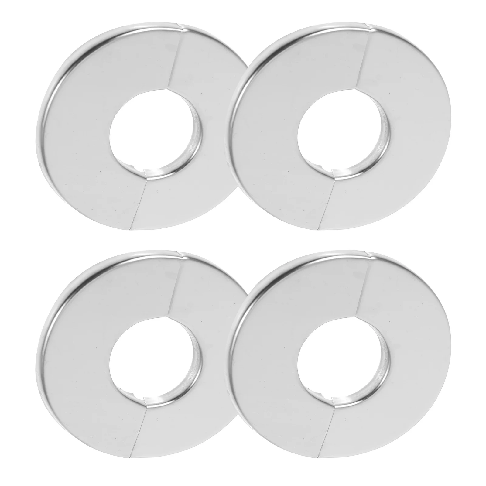 4 قطعة جدار فولاذي غير قابل للصدأ الأنابيب يغطي سبليت شفة لأنابيب المياه التدفئة المبرد ثقوب الحمام المطبخ السباكة غطاء الطبق