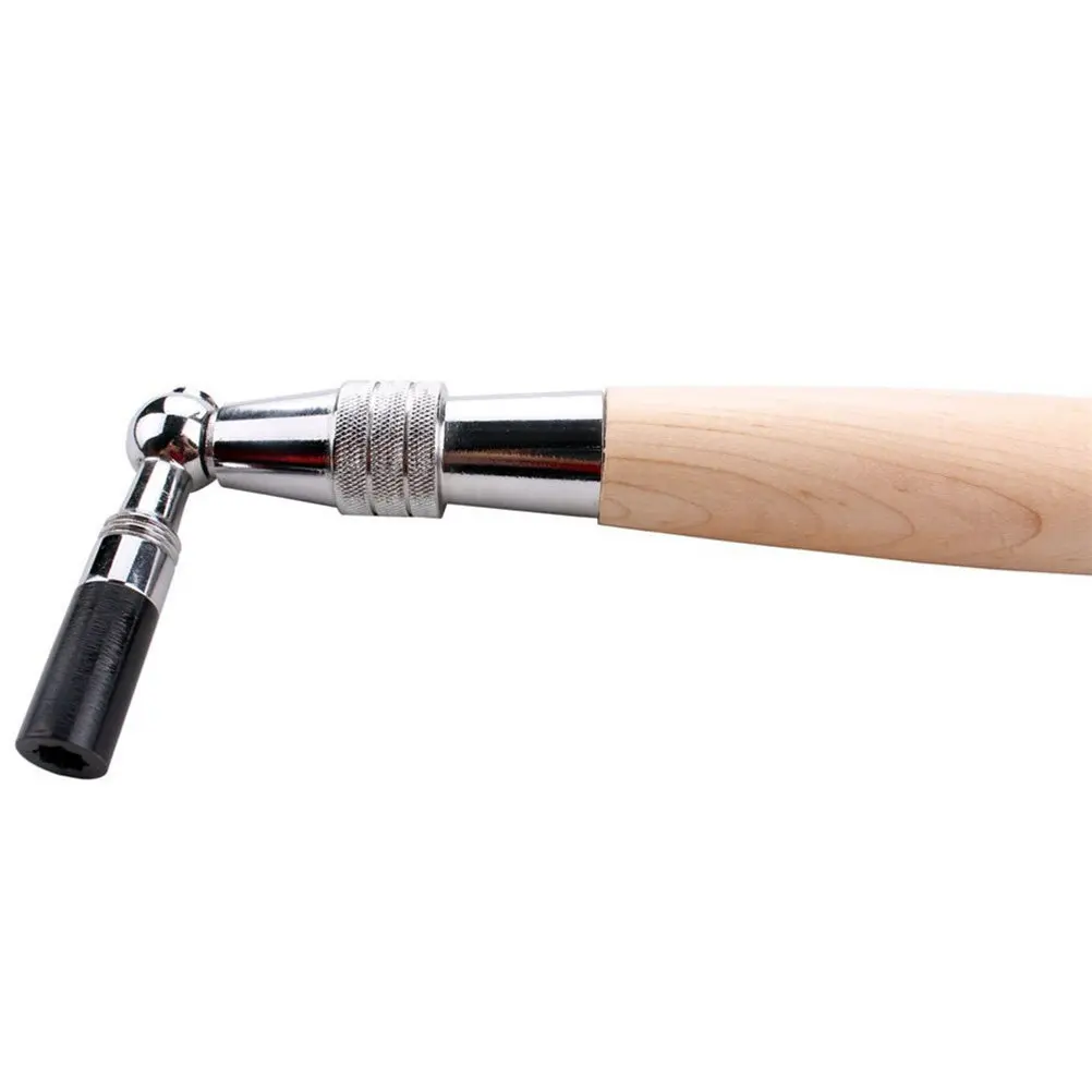 Octagon Core Piano Tuning Wrench L Shape Stainless Steel Solid Wood Handle Precision Fit Comfort Grip for Teachers Mute Work