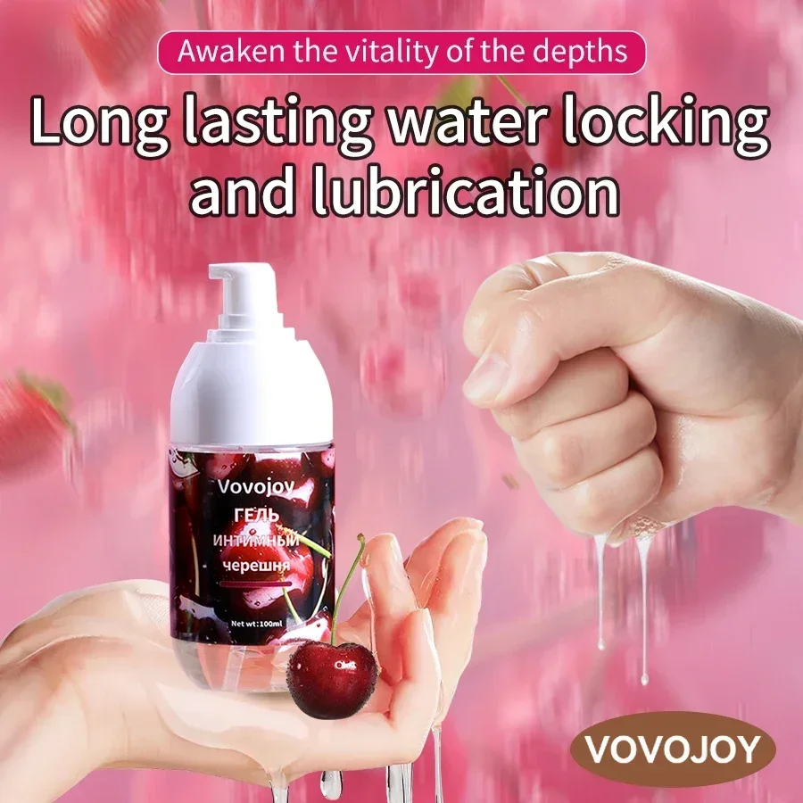 2 Buah Pelumas Seksual Dewasa Tahan Lama Tidak Lengket Licin Pelumas Berbasis Air Mainan Seks Rasa Ceri Stroberi untuk Vagina