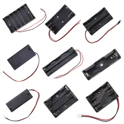 AA /AAA/18650 Battery Holder Case 1/2/3/4 Cell Battery Holder Storage Box with Connect Black Red Wires ABS Environmental Protect