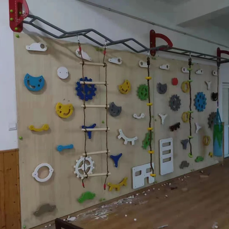 

Indoor Home Fiberglass Climbing Wall for Kids Children's Puzzle Board for Recreational Physical Training for Trampoline Park
