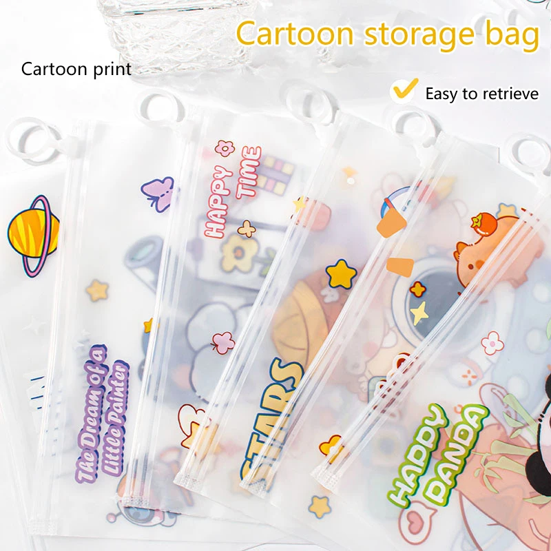 Kawaii Cartoon Folder Creative Cute Exam Paper Storage Bag High Quality Waterproof File Organizer Student Stationery Gifts