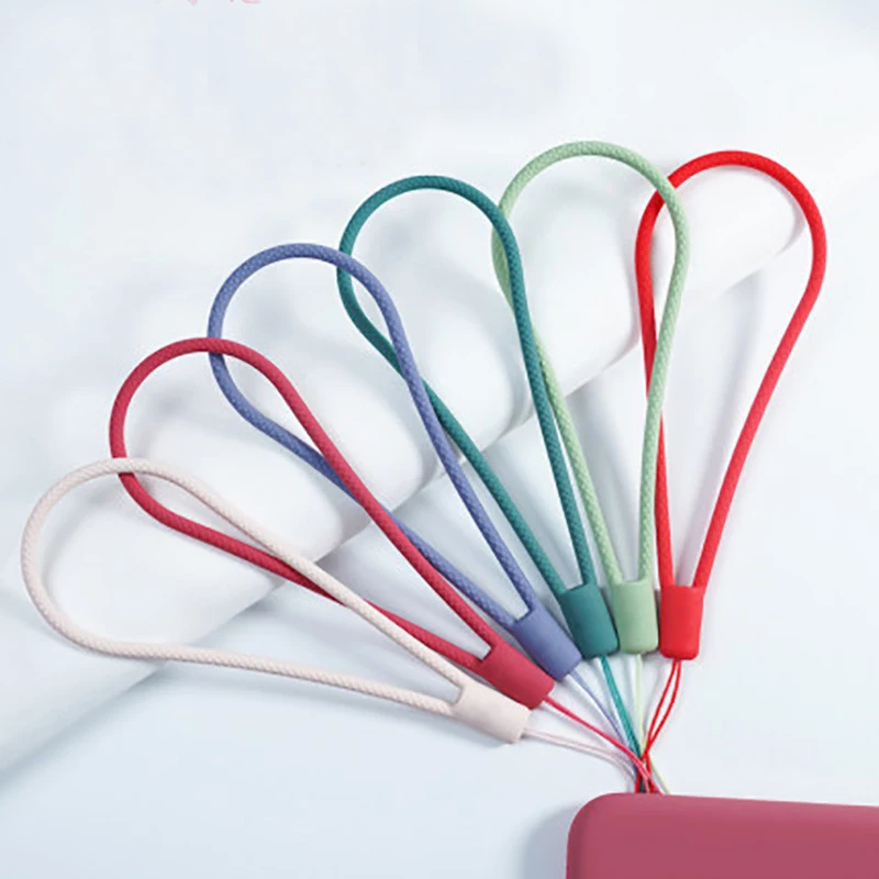 Correia do telefone do silicone líquido pastel correia do telefone de pulso para o iphone 13 12 11 caso xiaomi samsung telefone alças de pulso pendurado corda