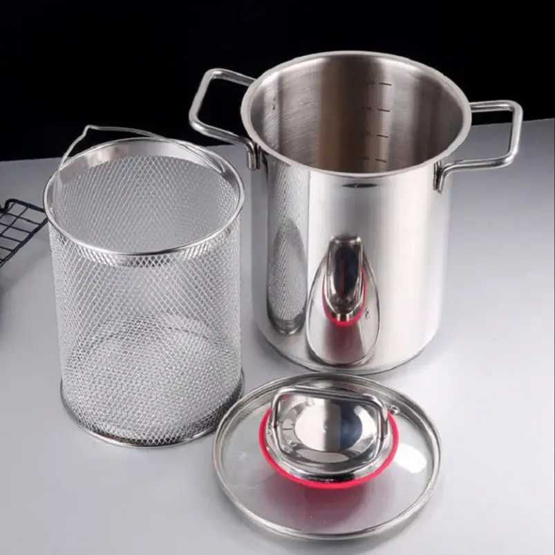 Stainless Steel Asparagus Pot with Inner Basket Asparagus Pasta Cooking Pot 3.5L