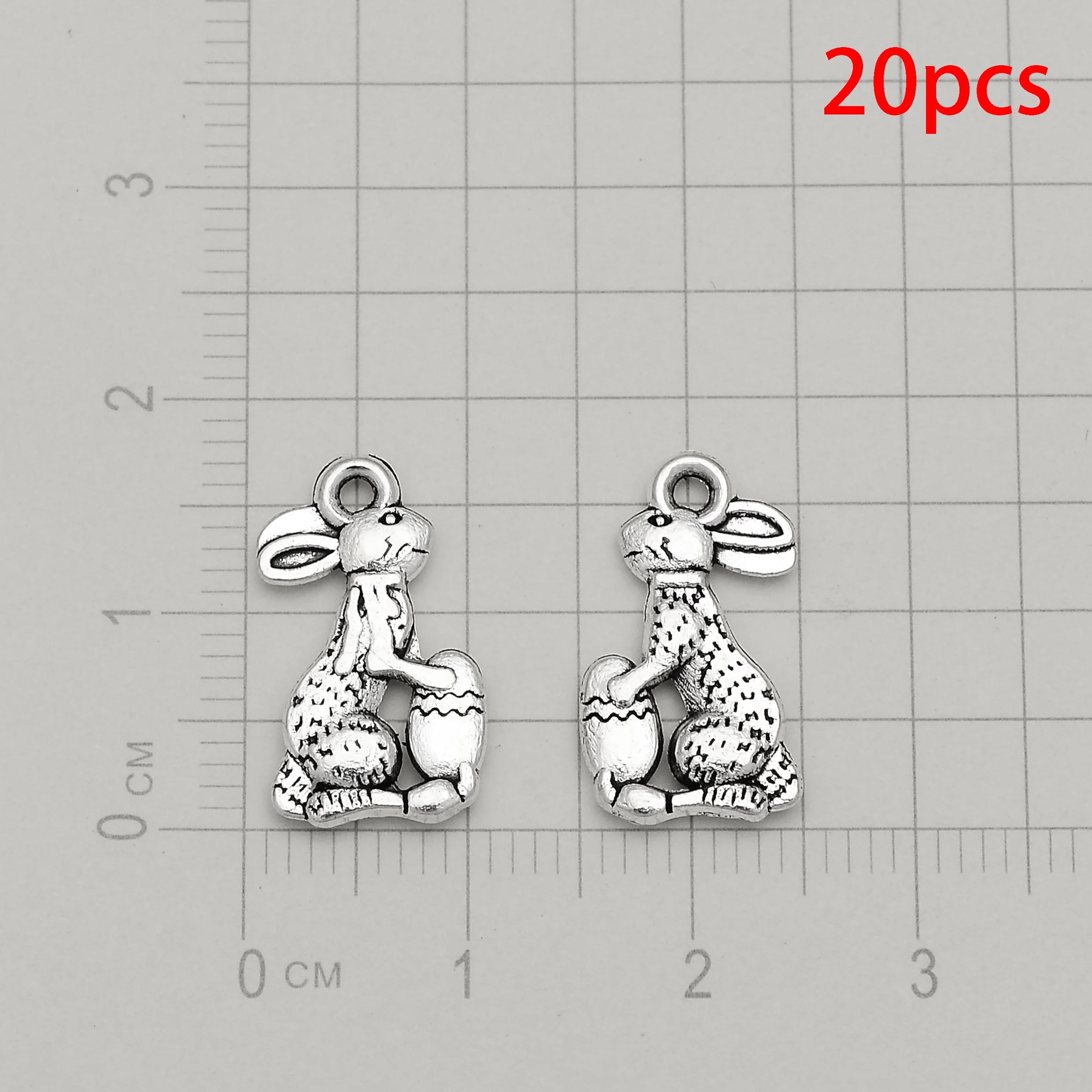 5/20pcs/lot Rabbit Bunny Charms Easter Egg Hunt Carrot Animals Pendant For Diy Jewelry Making Findings Supplies Accessories