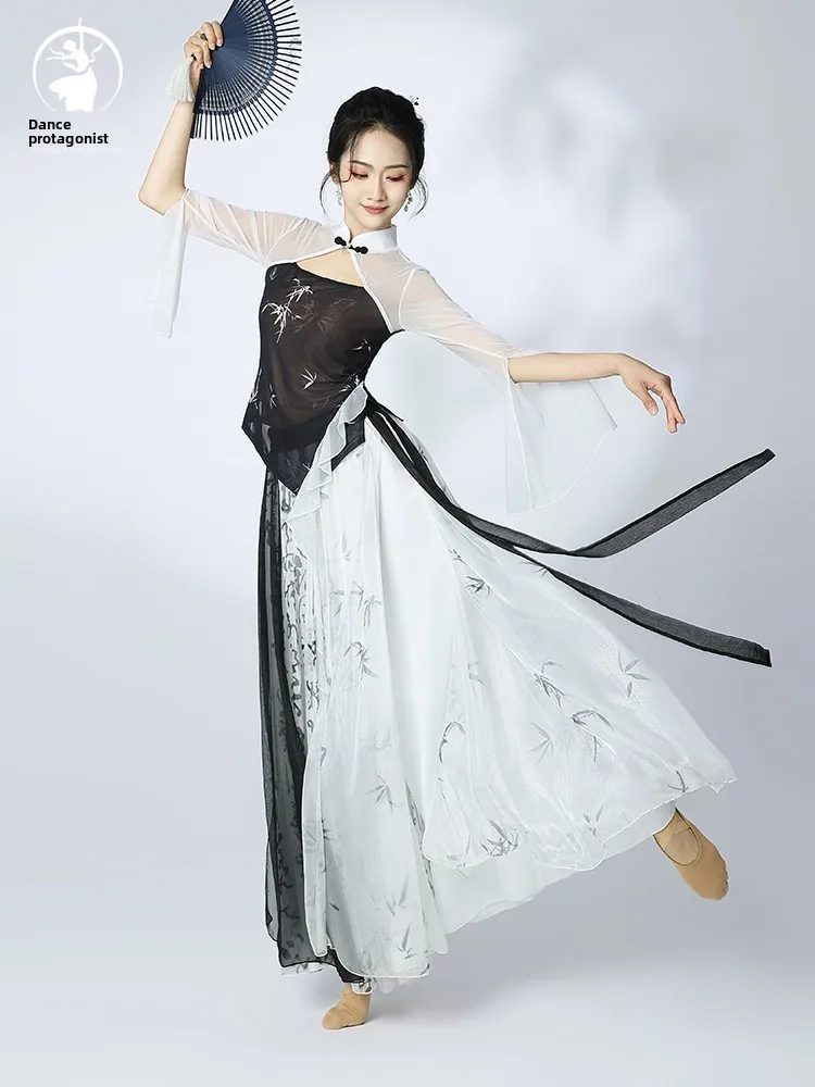 بدلة ممارسة الرقص الكلاسيكي من Ele، مجموعة أزياء الأداء النسائية المتدفقة، المرحلة الاحترافية جاهزة لجميع المواسم #3