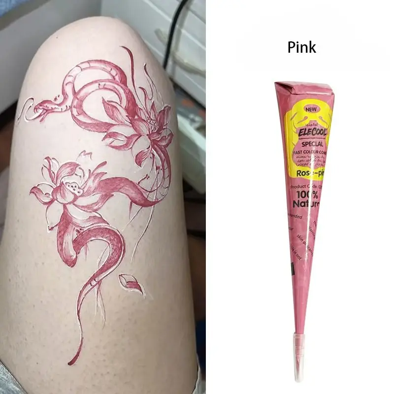 Natürliche temporäre Flash-Tattoo-Paste, schwarzes Henna für DIY-Tattoo-Aufkleber, Körperbemalung, Tattoo-Creme, indische Hochzeits-Henna-Tattoo-Paste – Detail 12