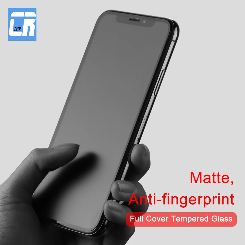 

No Fingerprint Full Cover Matte Tempered Glass for iPhone 11 8 7 Plus 13 Screen Protector Frosted Glass iPhone 12 Pro XS MAX XR