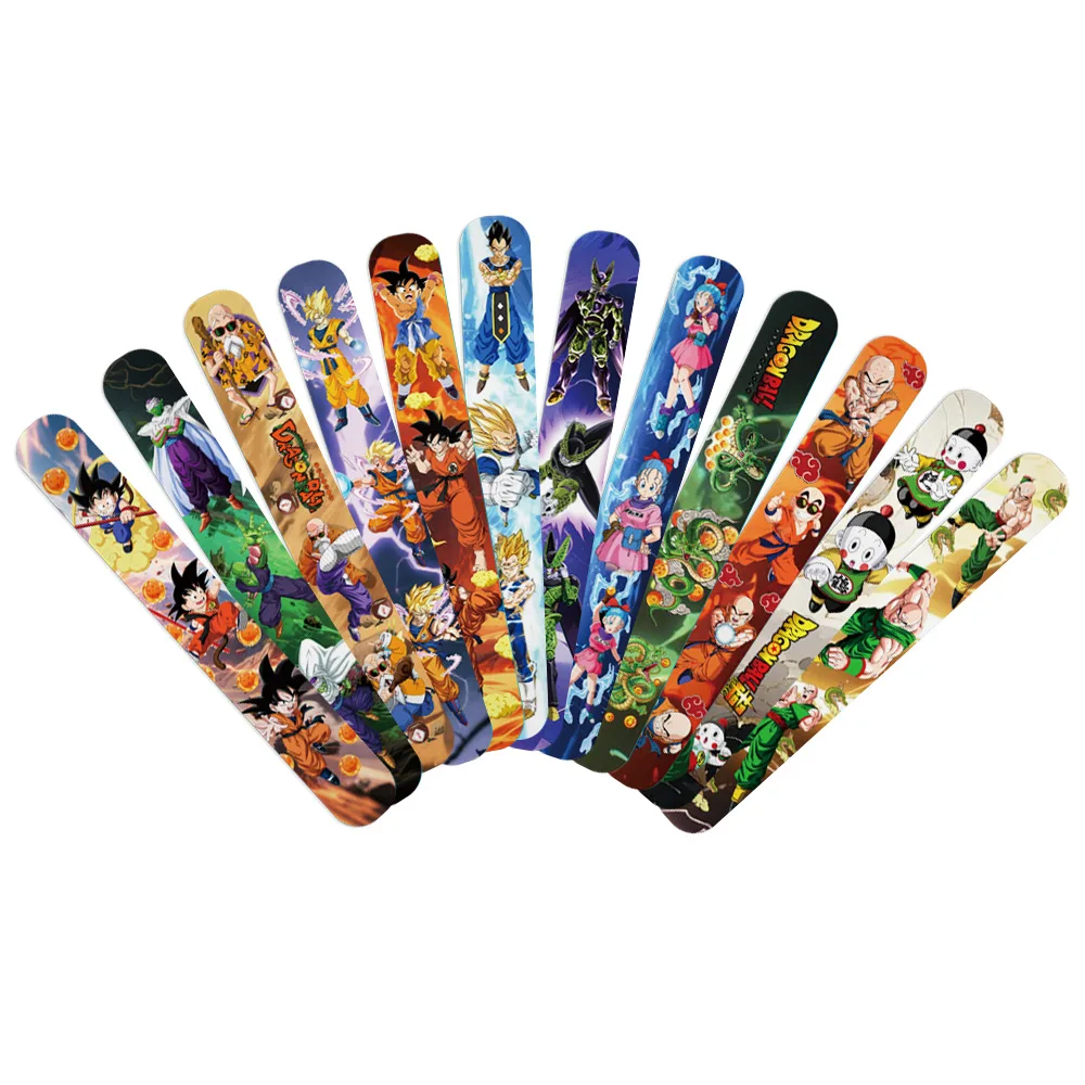 12/24/36개 애니메이션 드래곤볼 슬랩 팔찌 생일 파티 장식 손목 팔찌 파티 선물 크리스마스 선물