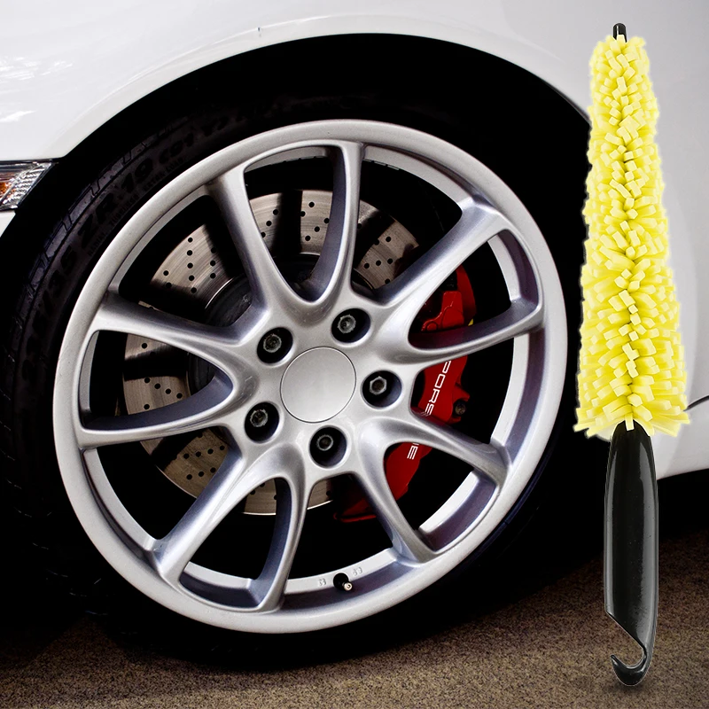 

New Auto Wheel Cleaner Brush Tire Rim Cleaning Tool Auto Scrub Washing Vehicle Washer Dust Cleaner Sponge Car Washer For Auto