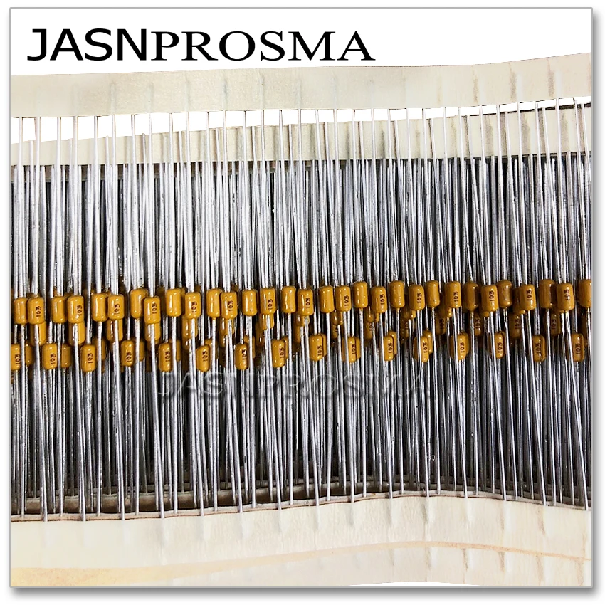 JASNPROSMA axial Monolithic ceramic capacitor 100PCS 50V 22NF 47NF 100NF 220NF 470NF 1UF 223 473 104 224 474 105 10% K 20% M