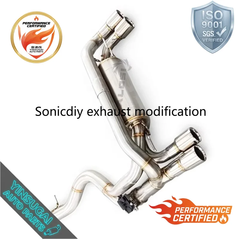 304 Stainless Valve Cat back Exhaust Muffler for BMW 1M E82 3.0T N54 2012-2015 Sport Performance Direct Bolt-On