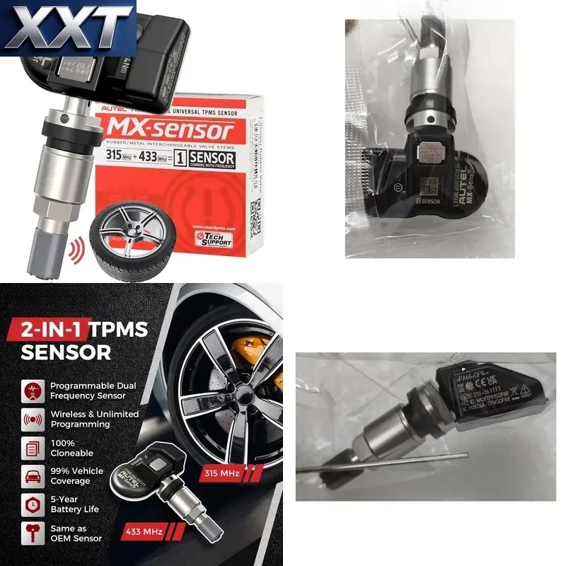 XXT TPMS MX-Sensor 433 315 MHZ 2 in 1 Universal Programmable TPMS Tire Pressure MX Sensors