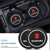 2Pcs Car Water Cup Pad Rubber Coaster Interior Accessories For Suzuki Swift Vitara Baleno Jimny PVC Auto Non-slip Bottle Holder