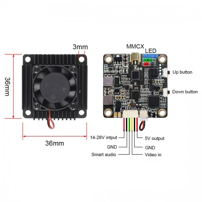 AKK Ultra Long Range All Channels Version 3W 80CH VTX Audio Transmitter