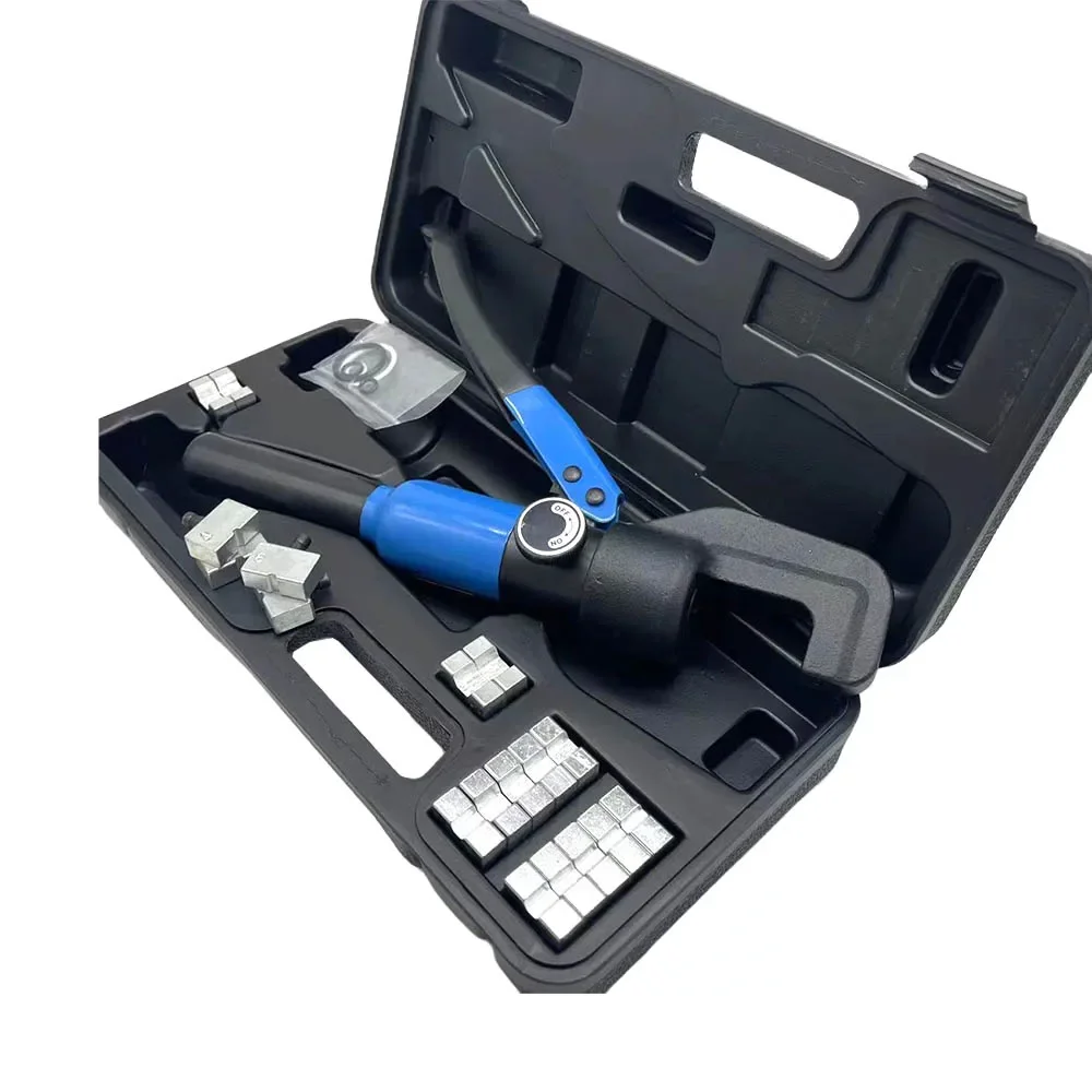 Hydraulic Crimping Tools Cable Lug Crimper 8 Tons 4mm² to 70mm² Electrical Terminal Cable Wire Tool Kit with 9 Die