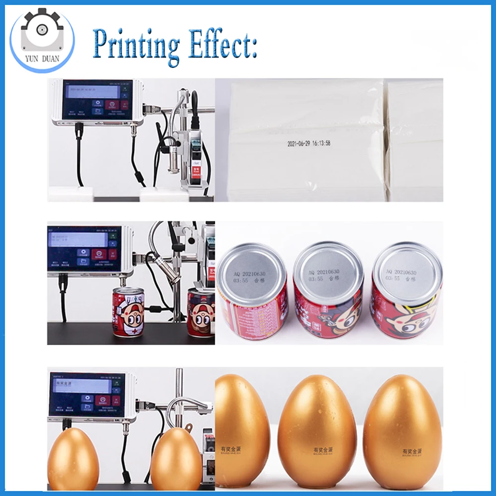 7 Inch Large Screen Online Thermal Inkjet Printer 12.7/25.4mm Fully Automatic Assembly line Thermal Inkjet Date Barcode QR Code
