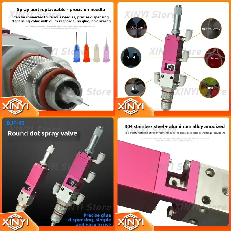 for DJF-45 Single Liquid Dispensing UV Glue Valve Silicone Point Spray Valve with 220v Accessory Anaerobic Glue Needle Valve