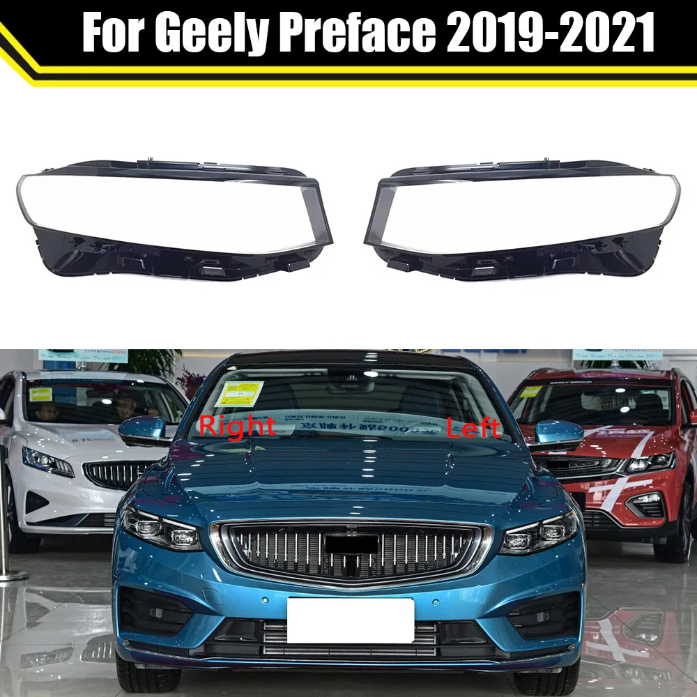 

Car Headlight Cover Headlamp Lampcover For Geely Preface 2019 2020 2021 Auto Lens Lampshade Case Waterproof Mask