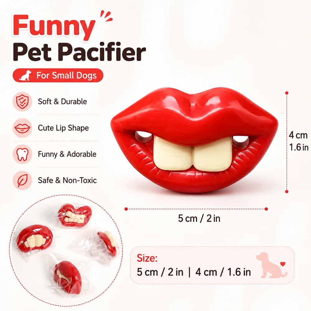Red Lip Shaped Durable Dog Chew Toy – Interactive Playtime Accessory for Fun & Dental Hygiene, Perfect for Healthy Chewing