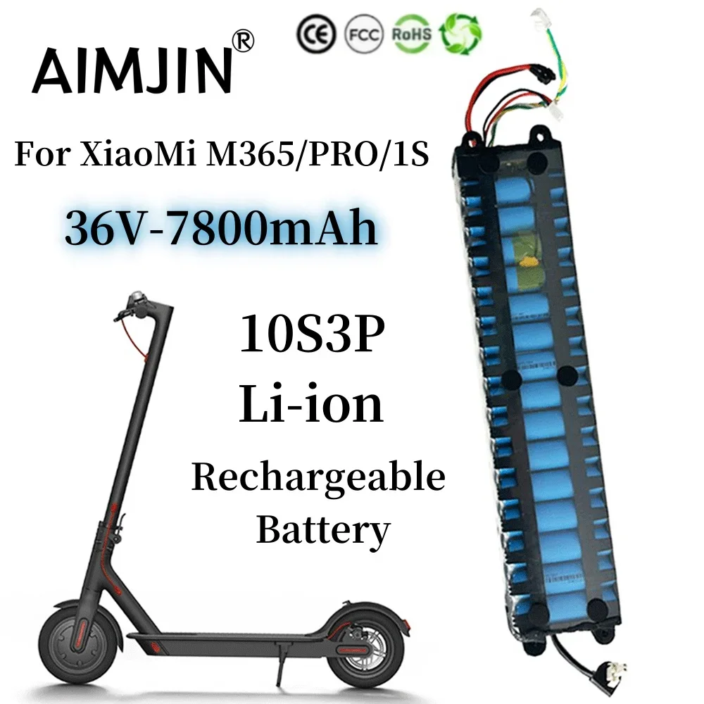 

10S3P 36V 7800mAh 18650 Li-ion Battery Pack NE1003-H Cell Communication Interface for Xiaomi M365 Electric Scooter