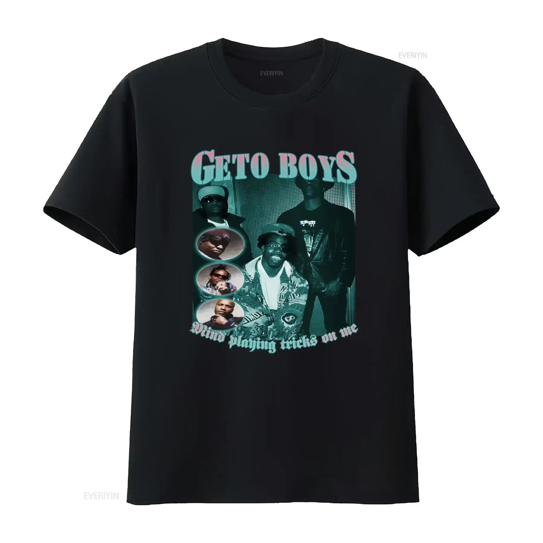 Mind Playing Tricks On Me Ghetto Boys Heavy Cotton T Shirt Hip Hop Old School Vintage Style  vintage Washed Stretched Casual
