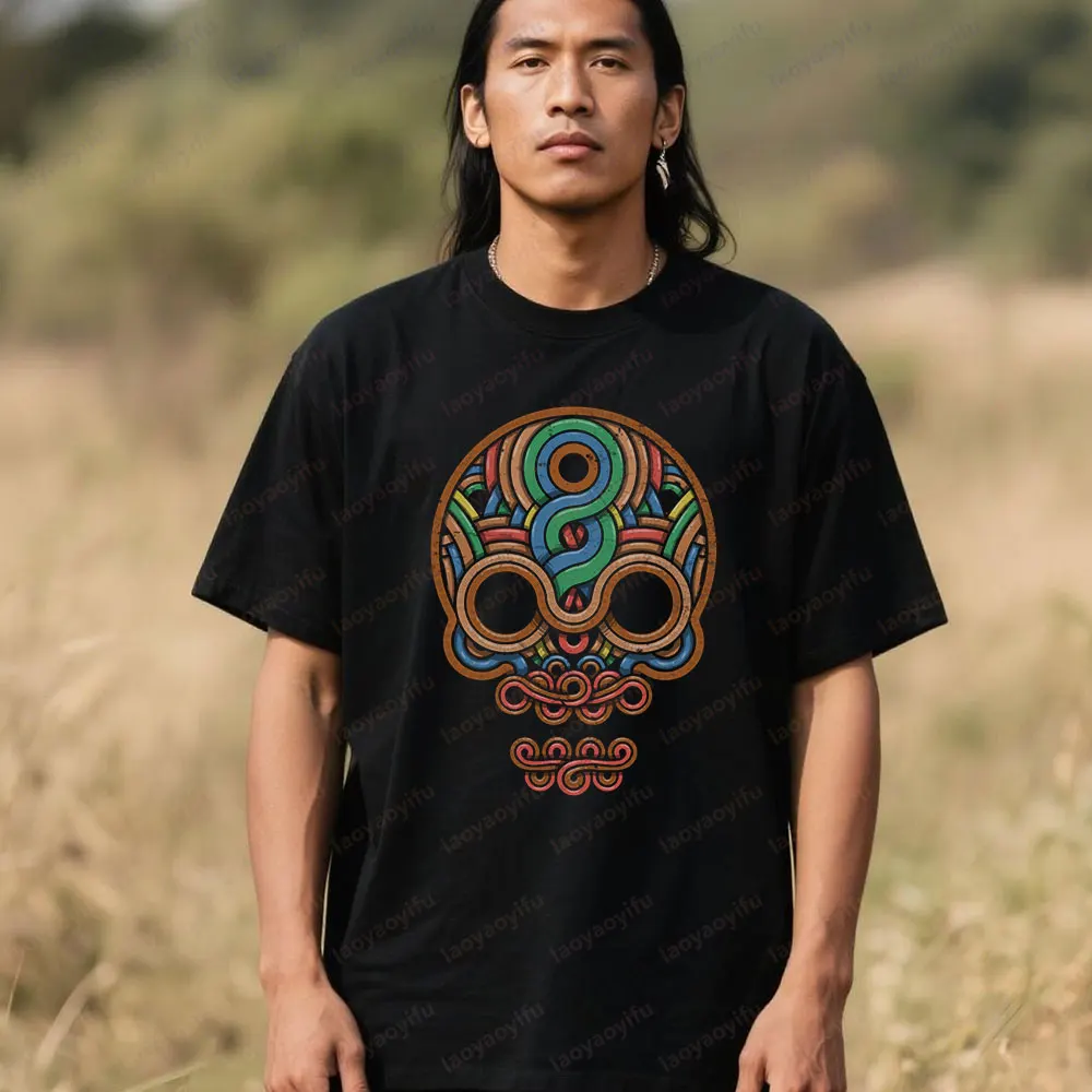INCA SKULL camiseta Inka Mayans Aztecs camiseta American Indians Sugar Native Tribes camisa hombres verano cuello redondo algodón manga corta